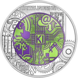 Pièce de monnaie en Argent 25 Euro g 16.50 Millésime 2025 Niobium DIGITALISATION