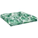 vidaXL Coussins de palette lot de 2 motif de feuilles tissu