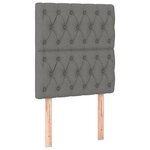 vidaXL Têtes de lit 2 Pièces Gris foncé 80x7x78/88 cm Tissu
