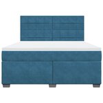 vidaXL Sommier à lattes de lit et matelas bleu 180x200 cm velours