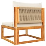 vidaXL Salon de jardin avec coussins 7 Pièces bois massif d'acacia