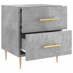 vidaXL Tables de chevet 2Pièces gris béton 40x35x47 5cm bois d’ingénierie