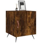 vidaXL Table de chevet chêne fumé 40x40x50 cm bois d'ingénierie