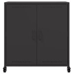 vidaXL Buffet noir 68 5x39x72 cm acier laminé à froid