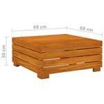 vidaXL Salon de jardin 4 Pièces avec coussins Bois d'acacia solide