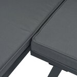 vidaXL Ensemble de bancs de jardin avec coussins 7 Pièces noir