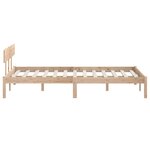 vidaXL Cadre de lit Bois de pin massif 140x190 cm