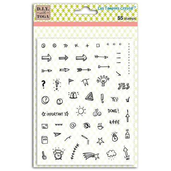 Tampons Crystal Icônes Bullet Journal - Draeger paris