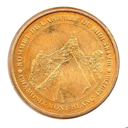 Mini médaille monnaie de paris 2008 - sommet de l’aiguille du midi