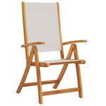 vidaXL Ensemble à manger de jardin 5Pièces bois d'acacia solide textilène