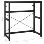 vidaXL Cadre de lavabo de salle de bain Noir 79x38x83 cm Fer