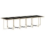 vidaXL Ensemble à manger de jardin coussins 13 Pièces mélange beige rotin