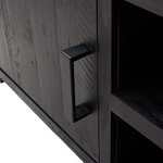 vidaXL Meuble TV Noir 90x30x40 cm Bois de pin massif