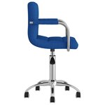 Chaise fauteuil siège pivotante de bureau informatique étude tissu bleu 02_0024090