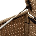 vidaXL Boîte de rangement de jardin mélange beige 190L résine tressée