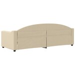 vidaXL Lit de repos sans matelas crème 80x200 cm tissu