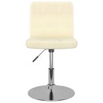 vidaXL Chaise pivotante de salle à manger Crème Tissu