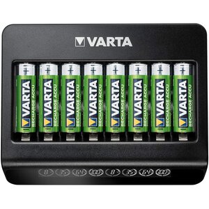 Multi Chargeur+ pour Batteries Rechargeables AA/AAA 9 V Inclus Port USB VARTA