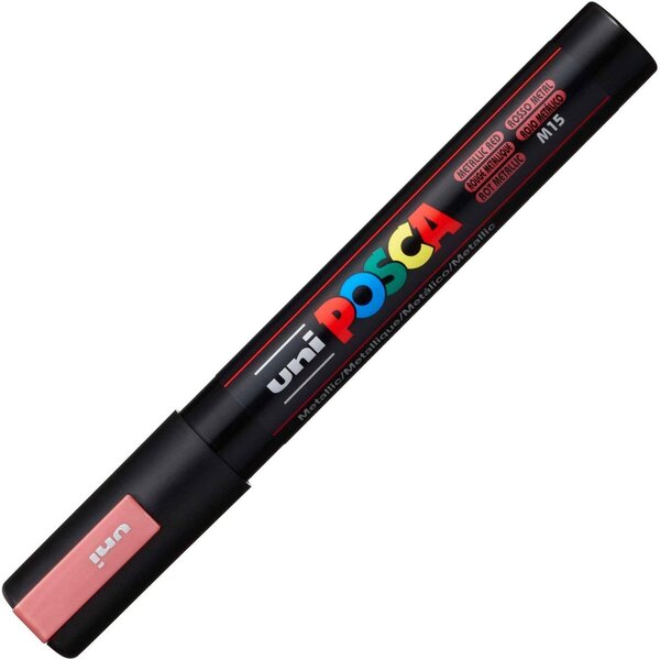 Marqueur pointe conique moyenne pc5m 1 8 - 2 5mm rouge métal x 12 POSCA