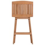 vidaXL Tabourets de bar pliables lot de 2 Bois de teck massif