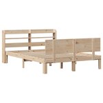 vidaXL Cadre de lit avec tête de lit 140x190 cm bois de pin massif