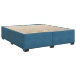vidaXL Sommier à lattes de lit et matelas Bleu 200x200 cm velours
