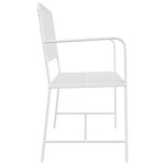 vidaXL Banc Blanc Métal 103 5 x 51 5 x 90 cm Durable Banc d'extérieur