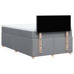 vidaXL Sommier à lattes de lit avec matelas Gris clair 120x200cm Tissu