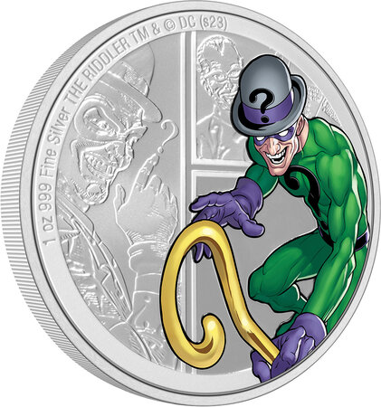 Pièce de monnaie en Argent 2 Dollars g 31.1 (1 oz) Millésime 2023 DC Villains RIDDLER DC