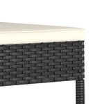 vidaXL Chaises à manger de jardin lot de 4 Résine tressée Noir