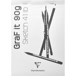 Bloc Agrafé GraF'it 80 Feuilles Dessin Croquis Uni 10 5x14 8 cm 90g Couleur Aléatoire CLAIREFONTAINE