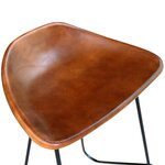 vidaXL Chaises de bar lot de 6 marron cuir véritable