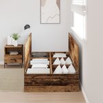 Lit de rangement vidaXL en bois ancien 90x200 cm