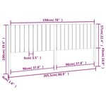 vidaXL Tête de lit 205 5x4x100 cm Bois massif de pin