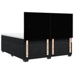 vidaXL Sommier à lattes de lit et matelas Noir 200x200 cm Velours