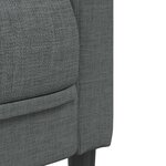 vidaXL Canapé à 3 places gris foncé tissu