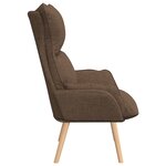 Chaise Relaxante vidaXL en Tissu Marron