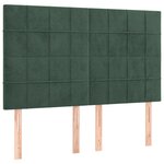 vidaXL Sommier à lattes de lit et matelas Vert foncé 140x190cm Velours