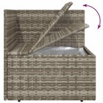vidaXL Salon de jardin 5 Pièces avec coussins Gris Résine tressée