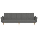 vidaXL Canapé-lit à 2 places gris clair tissu