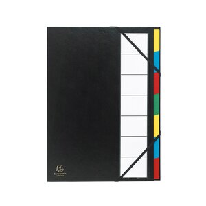 Trieur Rigide Ordonator Dos Extensible 7 Compartiments Noir - Noir - X 6 - Exacompta