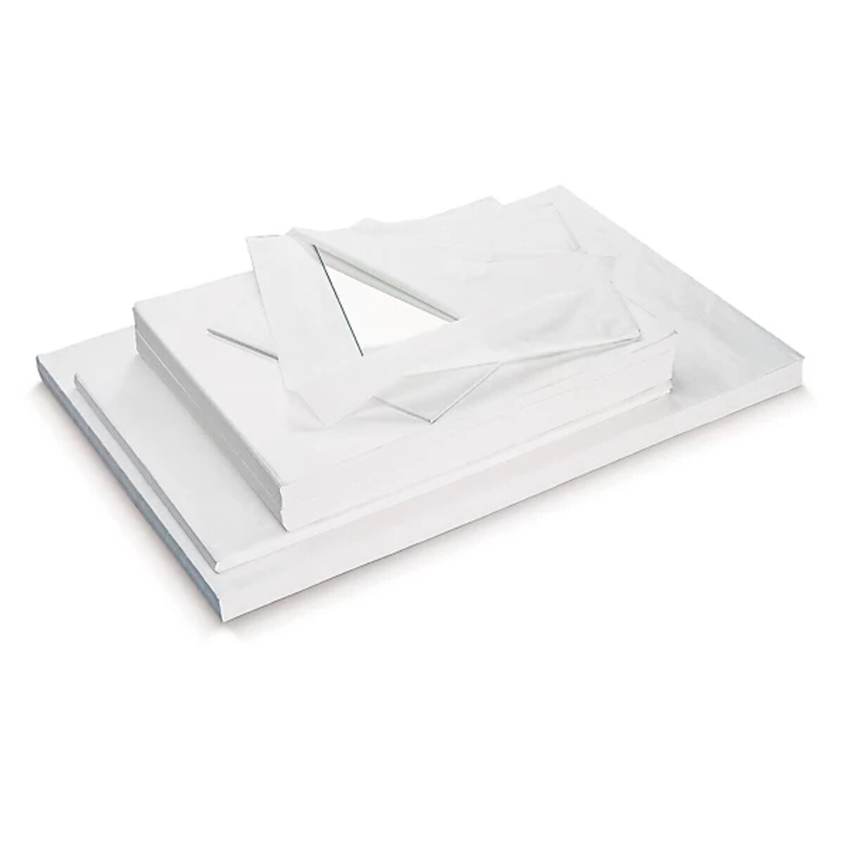 Enveloppe en papier de soie blanc 25x05x35+2cm (rabat 2cm) par 500 - RETIF