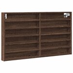 vidaXL Armoire à vitrine chêne marron 100x8 5x58 cm bois d'ingénierie