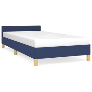 vidaXL Cadre de lit avec tête de lit Bleu 80x200 cm Tissu