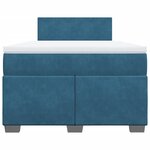 vidaXL Sommier à lattes de lit et matelas bleu 120x200 cm velours