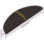 vidaXL Tapis d'escalier auto-adhésifs 10 Pièces noir 65x22 5x3 5 cm