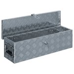 vidaXL Boîte en aluminium 80 5 x 22 x 22 cm Argenté
