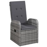 vidaXL Ensemble de salle à manger de jardin avec coussins 9 Pièces Gris