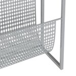 vidaXL Porte-revue Argenté 35x15x45 cm Acier