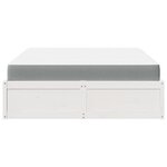 vidaXL Lit avec matelas blanc 140x200 cm bois massif de pin